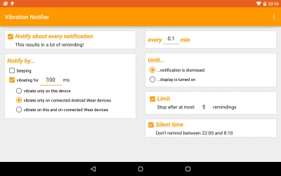 Скриншот приложения Vibration Notifier - №3