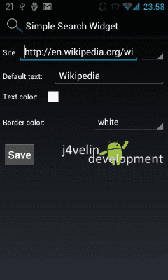Скриншот приложения Simple Search Widget - №3