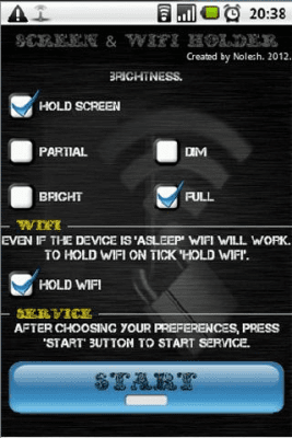 Скриншот приложения Screen & WiFi Holder - №2