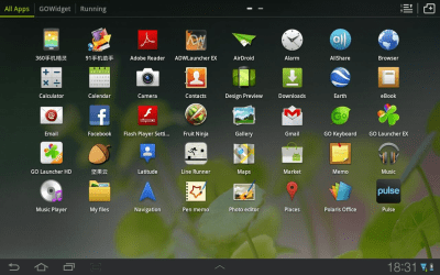 Скриншот приложения GO Launcher HD for Pad - №2