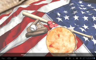 Скриншот приложения American Flag Apple Pie 3D LWP - №4