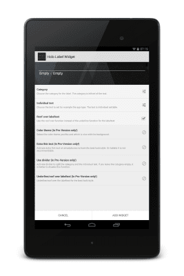 Скриншот приложения Holo Label Widget - №7