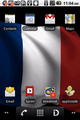 Скриншот приложения France Flag Live Wallpaper - №1