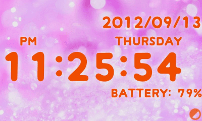 Скриншот приложения Cute clock battery Free - №2