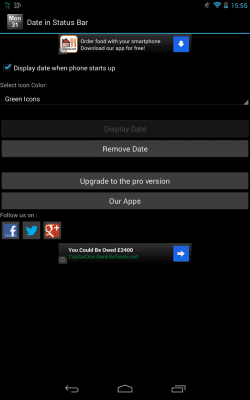 Скриншот приложения Date in Status Bar - №5