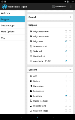 Скриншот приложения Notification Toggle - №5