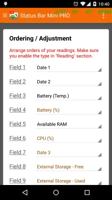 Скриншот приложения Status Bar мини - №3