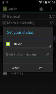 Скриншот приложения yaxim - Jabber/XMPP клиент - №6