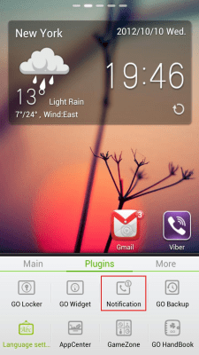 Скриншот приложения GO Launcher EX Notification - №3