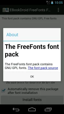 Скриншот приложения EBookDroid FreeFonts FontPack - №2