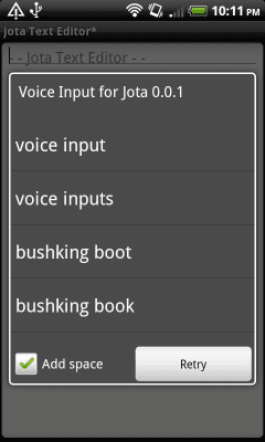Скриншот приложения Voice Input for Jota - №2