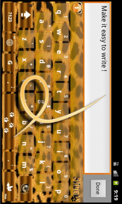 Скриншот приложения SlideIT Panther Skin - №3