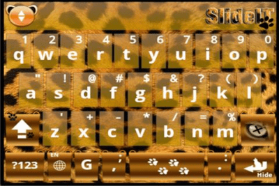 Скриншот приложения SlideIT Panther Skin - №4