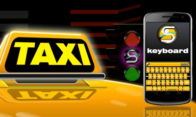 Скриншот приложения SlideIT Yellow Taxi Skin - №1