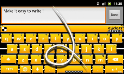 Скриншот приложения SlideIT Yellow Taxi Skin - №3