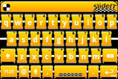 Скриншот приложения SlideIT Yellow Taxi Skin - №4