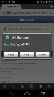 Скриншот приложения Boat URL Shortener Add-on - №1