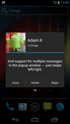 Скриншот приложения SMS Popup - №2