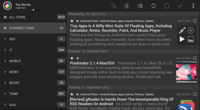 Скриншот приложения Feedly extension for News+ - №9