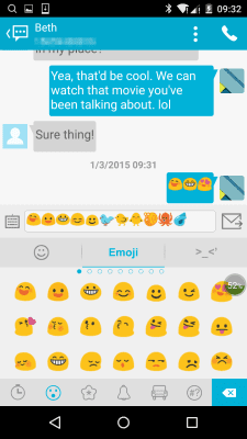 Скриншот приложения Handcent Emoji - №2