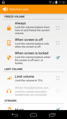 Скриншот приложения Volume Limit & Lock - №1