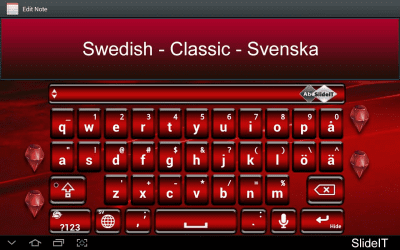 Скриншот приложения SlideIT Swedish Classic Pack - №1