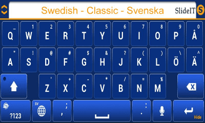 Скриншот приложения SlideIT Swedish Classic Pack - №3