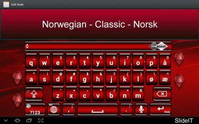 Скриншот приложения SlideIT Norwegian Classic Pack - №1