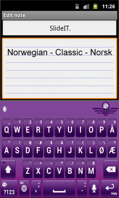 Скриншот приложения SlideIT Norwegian Classic Pack - №2