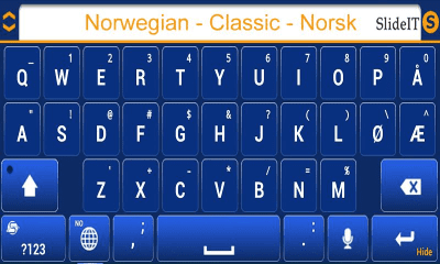 Скриншот приложения SlideIT Norwegian Classic Pack - №3