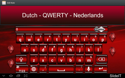 Скриншот приложения SlideIT Dutch QWERTY Pack - №1