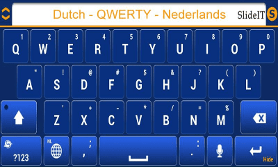 Скриншот приложения SlideIT Dutch QWERTY Pack - №3