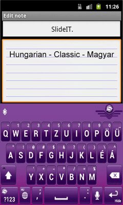 Скриншот приложения SlideIT Hungarian Classic Pack - №2