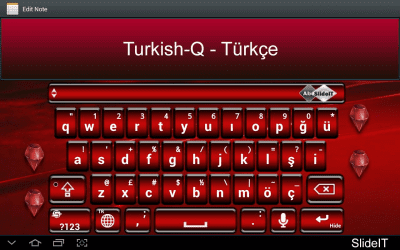 Скриншот приложения SlideIT Turkish-Q Pack - №1