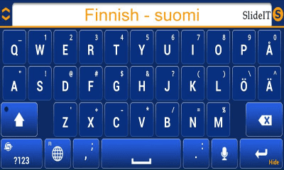 Скриншот приложения SlideIT Finnish Pack - №3