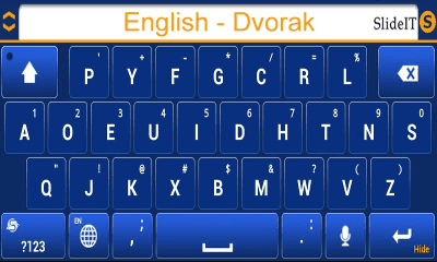 Скриншот приложения SlideIT English Dvorak Pack - №3