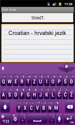 Скриншот приложения SlideIT Croatian Pack - №2