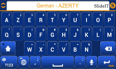 Скриншот приложения SlideIT German AZERTY Pack - №3