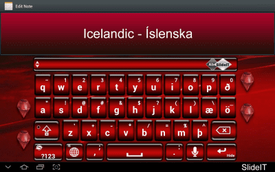 Скриншот приложения SlideIT Icelandic Pack - №1