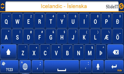 Скриншот приложения SlideIT Icelandic Pack - №3