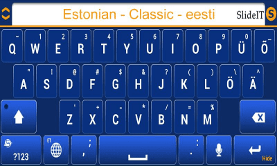 Скриншот приложения SlideIT Estonian Classic Pack - №3