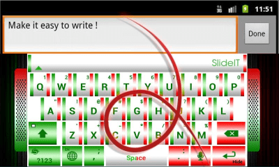 Скриншот приложения SlideIT Italy Skin - №3
