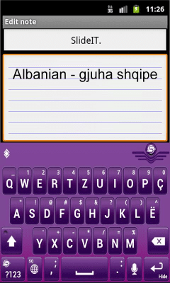 Скриншот приложения SlideIT Albanian Pack - №2