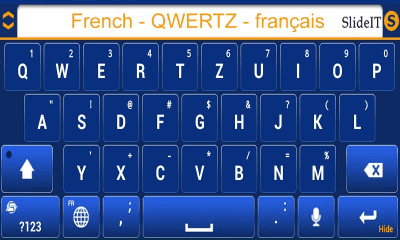 Скриншот приложения SlideIT French QWERTZ Pack - №3