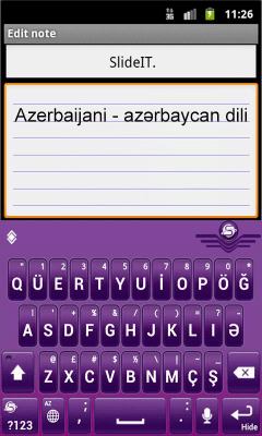 Скриншот приложения SlideIT Azerbaijani Pack - №2