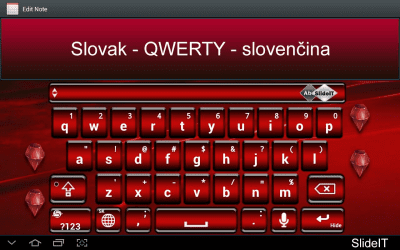 Скриншот приложения SlideIT Slovak QWERTY Pack - №1