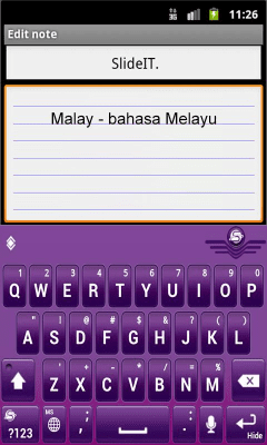 Скриншот приложения SlideIT Malay pack - №2