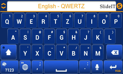 Скриншот приложения SlideIT English QWERTZ Pack - №3