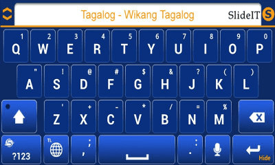 Скриншот приложения SlideIT Tagalog-Filipino pack - №3