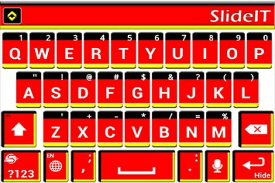 Скриншот приложения SlideIT Germany flag skin - №4